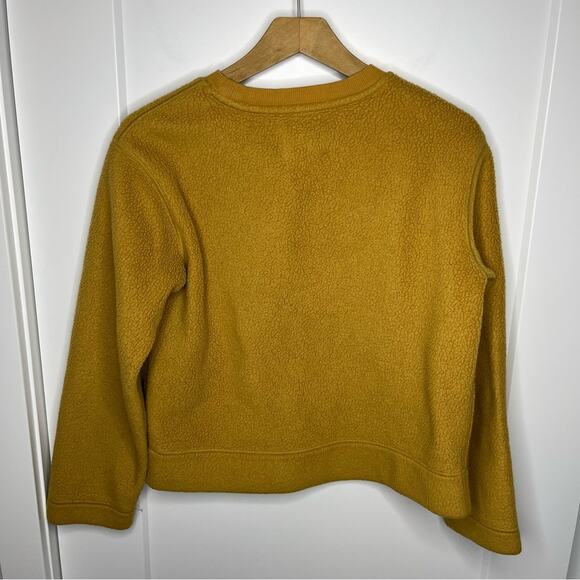 Everlane The ReNew Plush Fleece Sweatshirt Mustard Gold Size XS - Picture 5 of 6